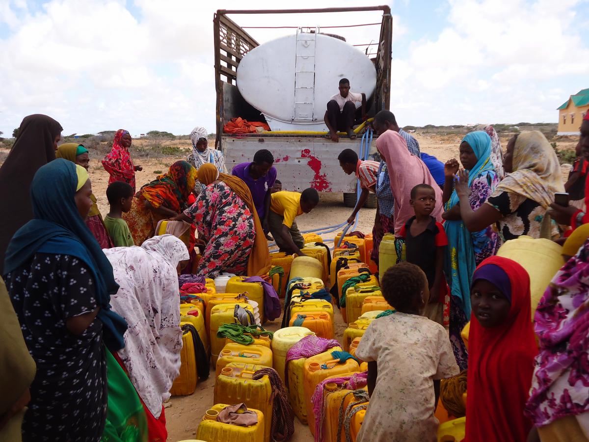PAH provides water to IDP communities in Mogadishu, photo. PAH