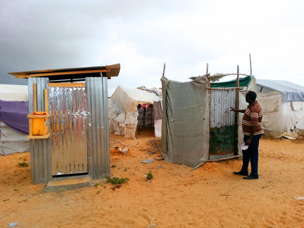 on the left you can see our new emergency latrine, photo. PAH