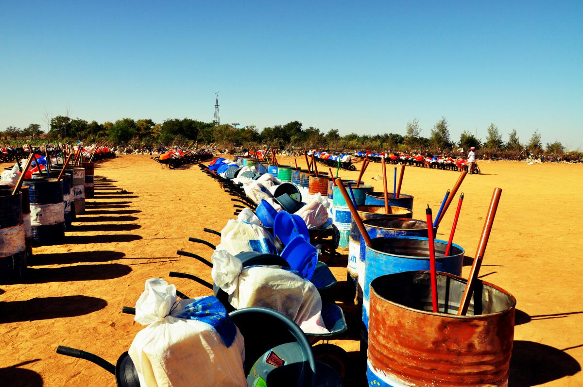 distribution site in Jowle IDP camp is ready for the distribution, fot. PAH