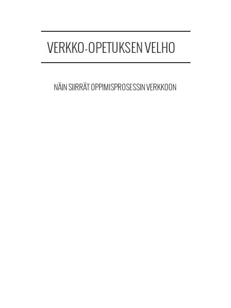 Verkko-opetuksen velho