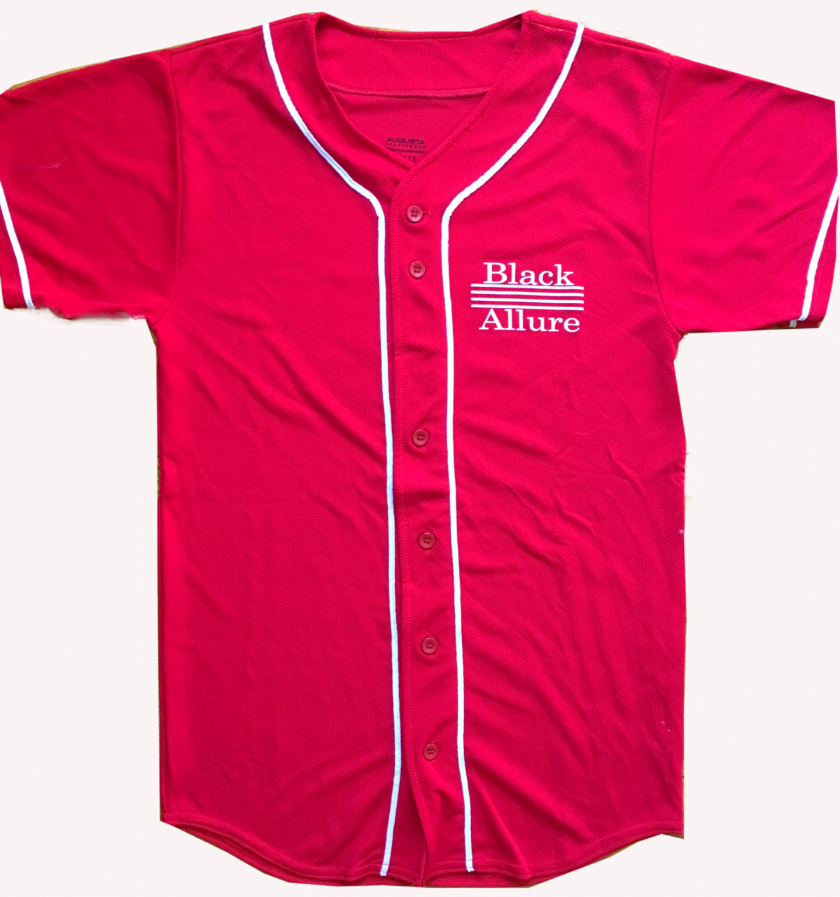 Black Allure Baseball Jersey Red
