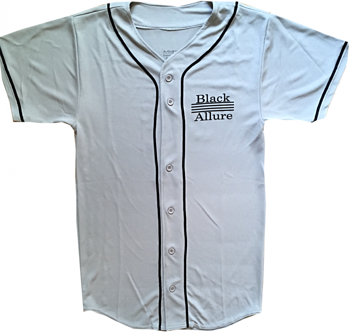 Black Allure Baseball Jersey Sliver
