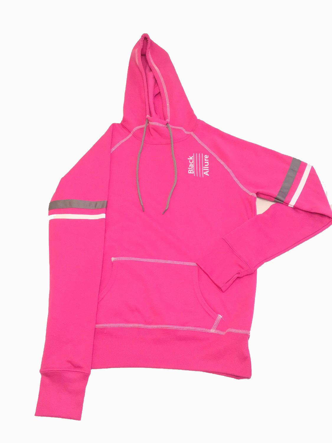 Pink Contrast Hoodie
