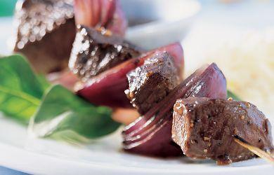 Fig-Balsamic
Glazed Beef Kabobs